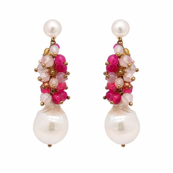 Orecchini Cianfrone Gioielli Donna in Oro Perla LOR6874AG - LOR6874AG